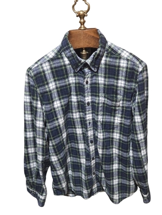 L.L. Bean Other - L.L. Bean Traditional Fit Scotch Plaid Flannel Shirt Blue Green Men's Size Large